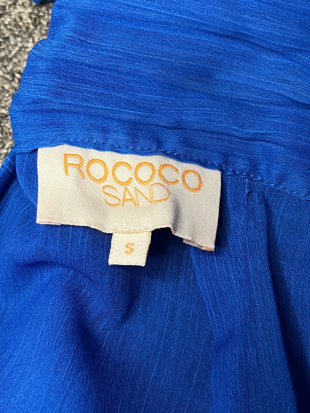 Rococo Sand Luca One-Shoulder Ombre Blue-Green Ruched Skirt Set Size Small - Picture 9 of 11